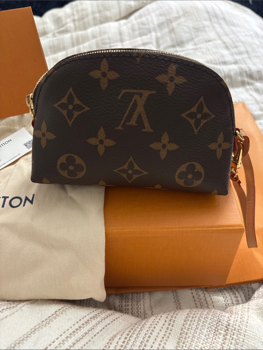 Louis Vuitton Monogram Canvas Cosmetic Pouch in Brown
